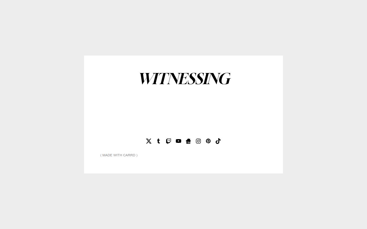 Carrd profile picture for @witnessing